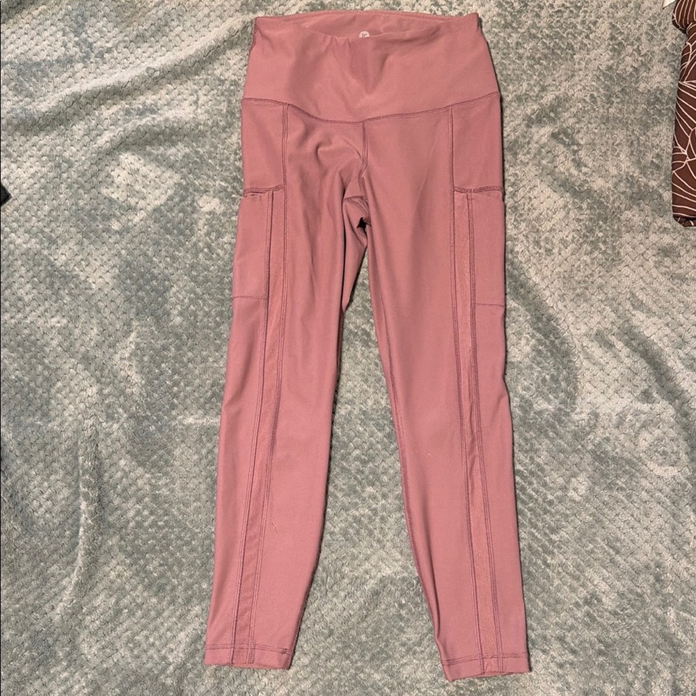 Pink High-Waisted Leggings